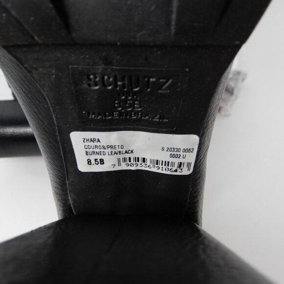 Schutz Zhara Lace up Ankle High Heel Bootie Size 8.5 Black Leather NEW $158 - Picture 15 of 16